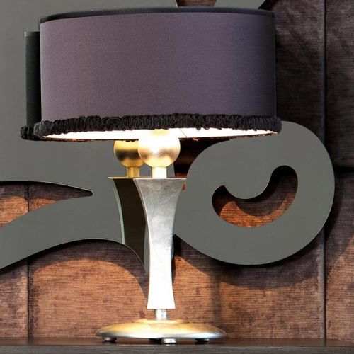 Настольная лампа - GINGER-ROLL LAMPS - Corte Zari - из ткани / из ПВХ / современная