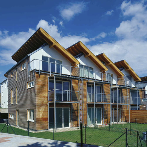 Сборное здание - PASSIV-REIHENHAUS-ANLAGE - Vario Haus - модульное / пассивного типа / из дерева