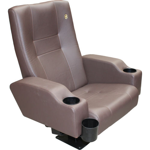 Кресло для кинотеатра из искусственной кожи - LUX COMFORT - KINOEXPORT s.r.o. - для профессионального использования / красное / коричневое