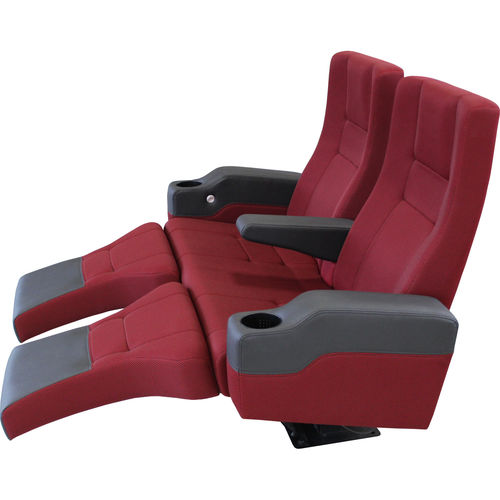 Кресло для кинотеатра из ткани - LUX RELAX - KINOEXPORT s.r.o. - для профессионального использования / красное / коричневое