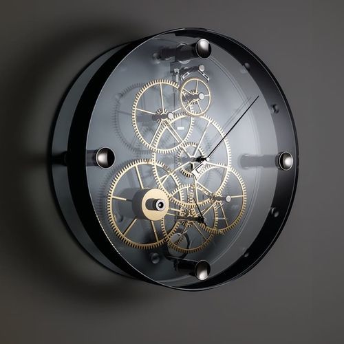 Современный часы - Presto Type 02 Black - Teckell - настенный / аналоговый / из кристалла