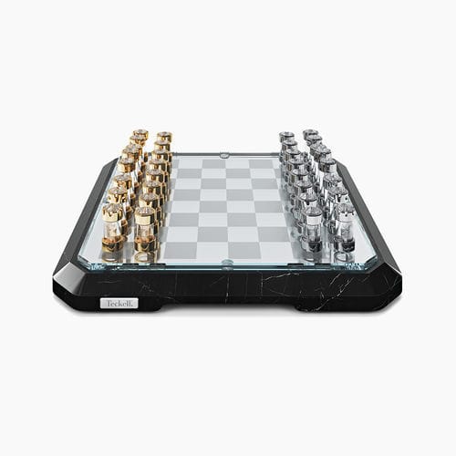 Современный стол для игры в шахматы - Stratego Black - Teckell - для бытового использования / для профессионального использования / из хромированной латуни