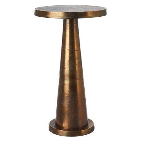 Современный вспомогательный столик - TOOT ANTIQUE HIGH - Pols Potten - из металла / круглый / для бытового использования