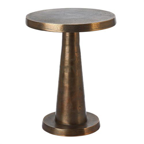 Современный вспомогательный столик - TOOT ANTIQUE LOW - Pols Potten - из металла / круглый / для бытового использования