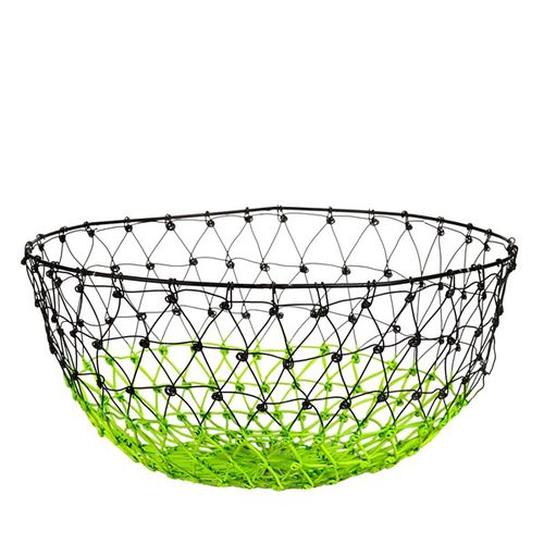 Корзина для фруктов из железа - GRADIENT BLACK/NEON GREEN - Pols Potten