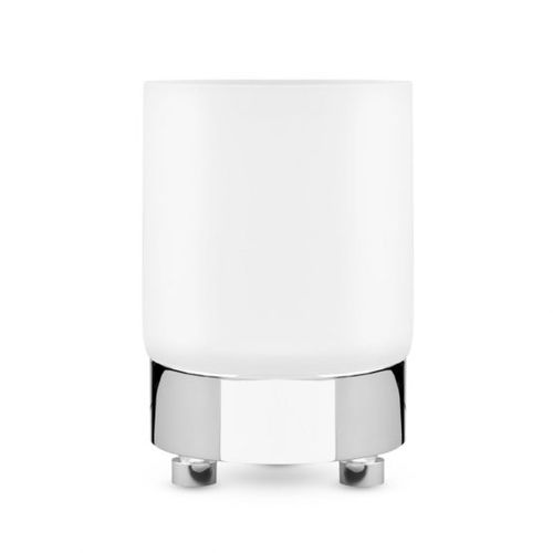 Держатель зубных щеток для профессионального использования - FROSTED CRYSTAL GLASS, BRASS CHROME PLATED - Klomfar GmbH
