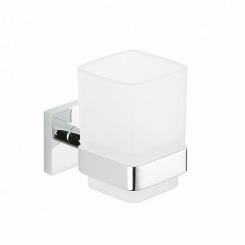 Держатель зубных щеток для профессионального использования - FROSTED GLASS: BRASS CHROME PLATED - Klomfar GmbH