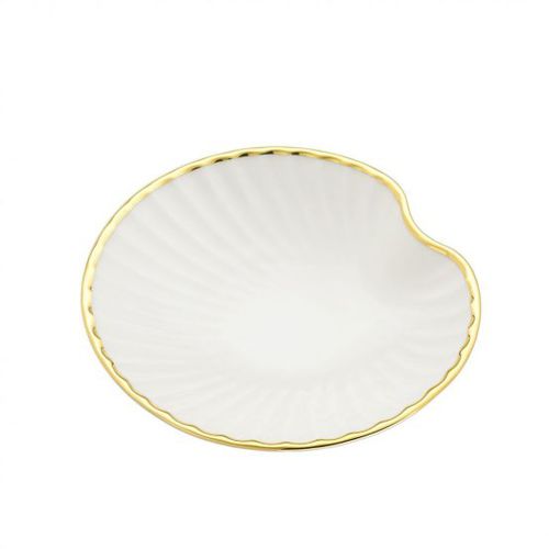 Мыльница из металла - SHELL: GOLD TRIM - Klomfar GmbH - из фарфора
