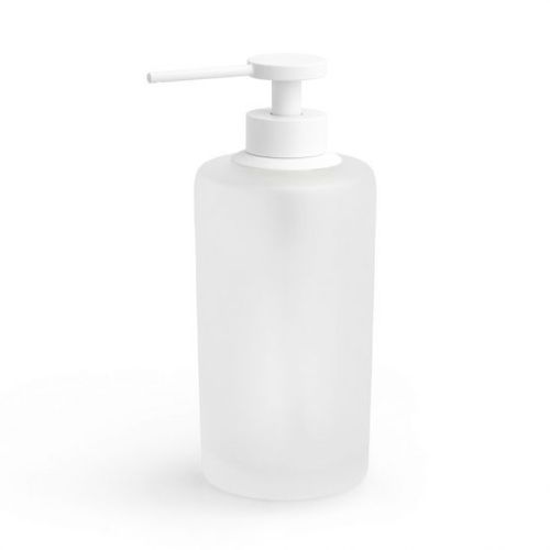 Дозатор мыла для бытового использования - SATIN: WHITE - Klomfar GmbH - отдельностоящий / из латуни / из стекла