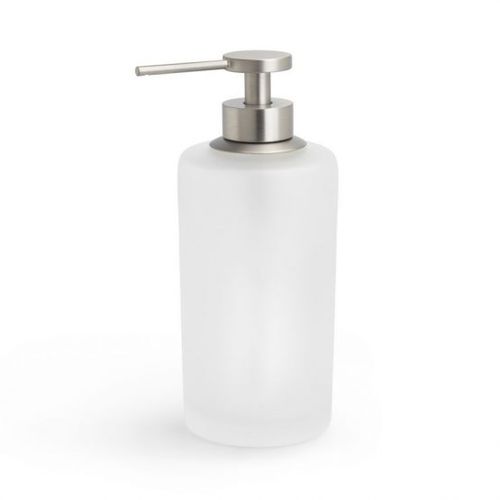 Дозатор мыла для бытового использования - SATIN: NICKEL - Klomfar GmbH - отдельностоящий / из латуни / из стекла