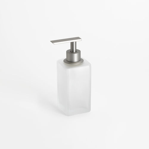 Дозатор мыла для гостиницы - BIG SPENDER JUNIOR GLASS: NICKEL - Klomfar GmbH - для общественного пользования / для бытового использования / отдельностоящий