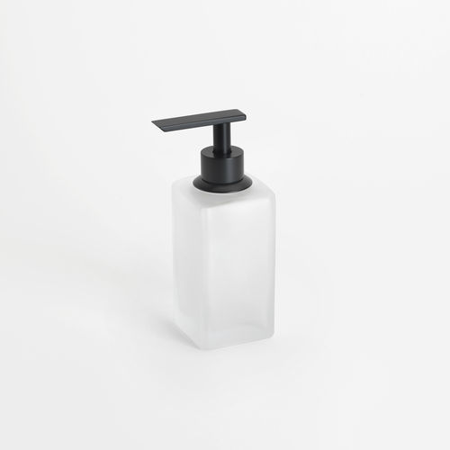 Дозатор мыла для гостиницы - BIG SPENDER JUNIOR GLASS: BLACK - Klomfar GmbH - для общественного пользования / для бытового использования / отдельностоящий