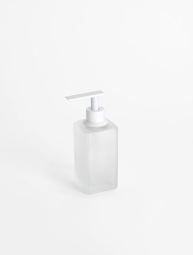 Дозатор мыла для гостиницы - BIG SPENDER JUNIOR GLASS: WHITE - Klomfar GmbH - для общественного пользования / для бытового использования / отдельностоящий