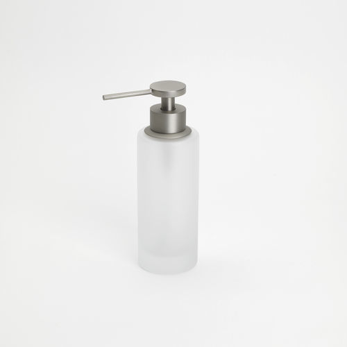 Дозатор мыла для гостиницы - SATIN MINI: NICKEL - Klomfar GmbH - для общественного пользования / для бытового использования / отдельностоящий