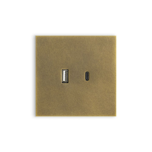 Розетка USB - FACET  - Atelier Luxus - двойная / настенная / встраиваемая