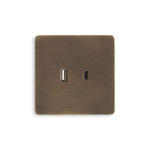 Розетка USB - NOOR - A/C - Atelier Luxus - двойная / настенная / встраиваемая