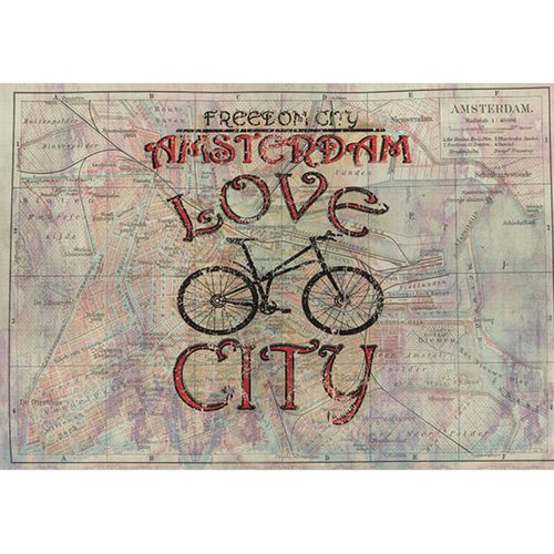 Современный обои - AMSTERDAM - Neodko - из нетканых материалов / городской мотив / карта