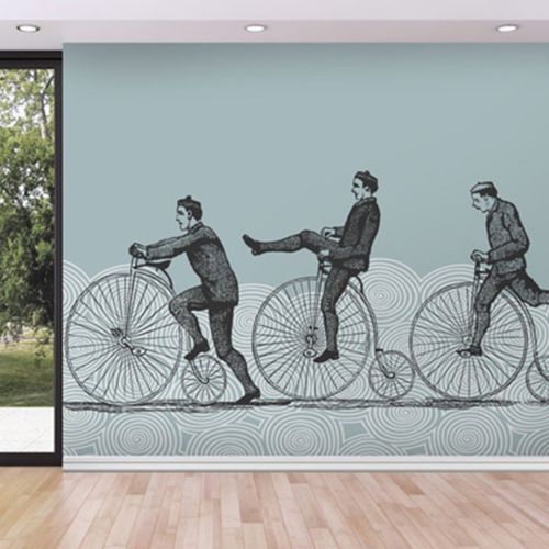 Современный обои - BICYCLETTE - Neodko - из нетканых материалов / виниловый / панорамный
