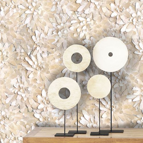 Стилизованный обои - FLEURS DE PLUMES - Neodko - из нетканых материалов / виниловый / в цветочек