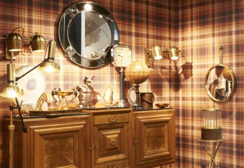 Обои винтаж - TARTAN - Neodko - из нетканых материалов / виниловый / в полоску
