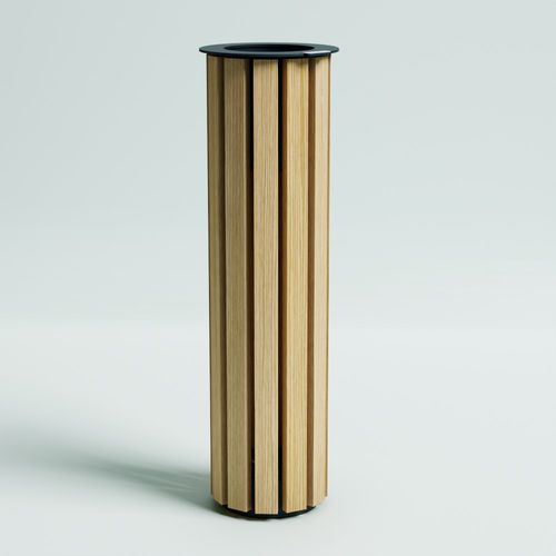 Пепельница на ножках - cité Bois - Objets Publics - из дугласовой пихты / из термолакированной стали / для наружного применения