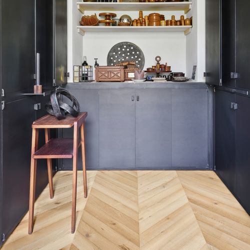 Паркет из паркетной доски - ATELIER - A13726 - lalegno - из дуба / «венгерская елка» / приклеиваемый