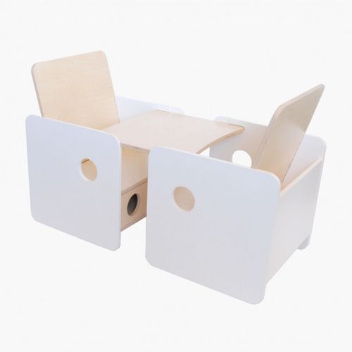 Современный комплект стол - стулья - OSIT DUO + TRAY - nuun kids - для интерьера / из бука / для детей