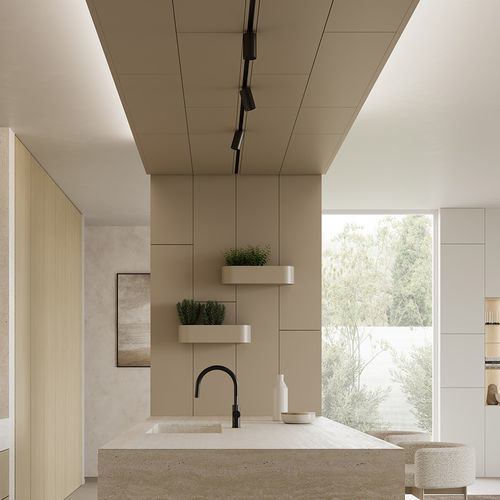 Подвесной потолок из крашеного алюминия - LOOKUP - Ronda Design - из панелей / для гостиной / для стены