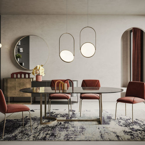 Современный обеденный стол - SLICE - Ronda Design - из дерева / из стекла / из керамики