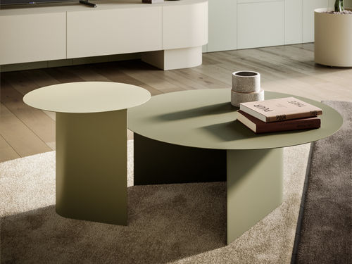 Современный стол Жигонь - DOMUS - Ronda Design - из металла / с основанием из металла / круглый