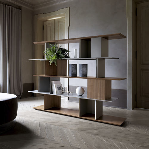 Модульный книжный шкаф - LIBERA 45 - Ronda Design - современный / из дерева / из окрашенного металла