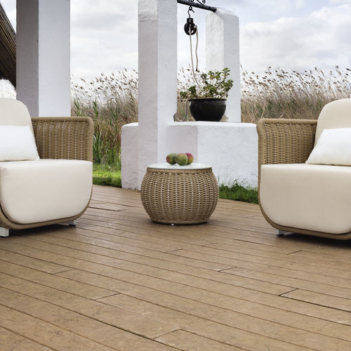 Современный вспомогательный столик - PALMA - ARKIMUEBLE - из стекла / из веревки / с основанием из алюминия
