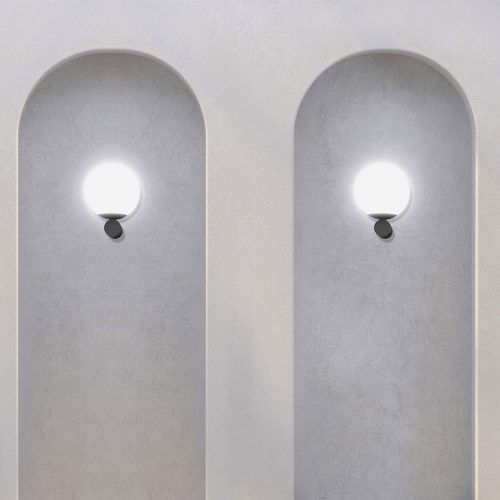 Современный настенный светильник - LUNA - Marchetti Illuminazione - для интерьера / из стекла / из атласа