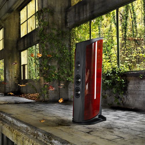 Колонки стойка - AIDA - Sonus Faber - для домашнего использования / для интерьера / красная