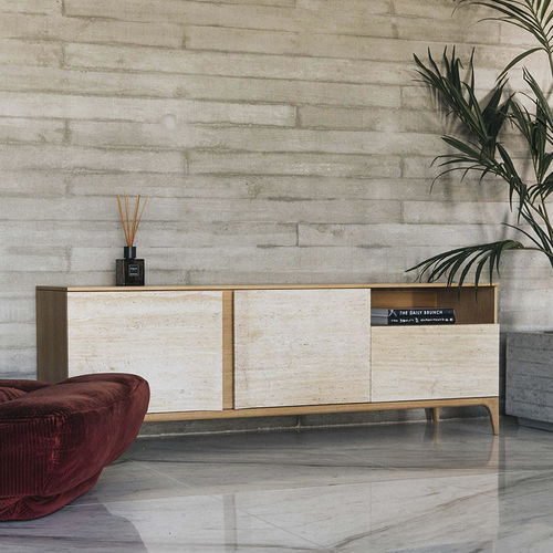 Современный буфет - STORM TRAVERTINE - MAAMI HOME - из дуба / из цельной древесины / из мрамора
