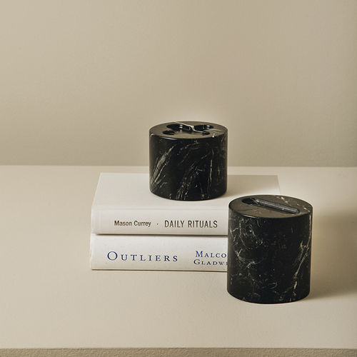 Держатель для книг из мрамора - MATH NERO MARQUINA - MAAMI HOME