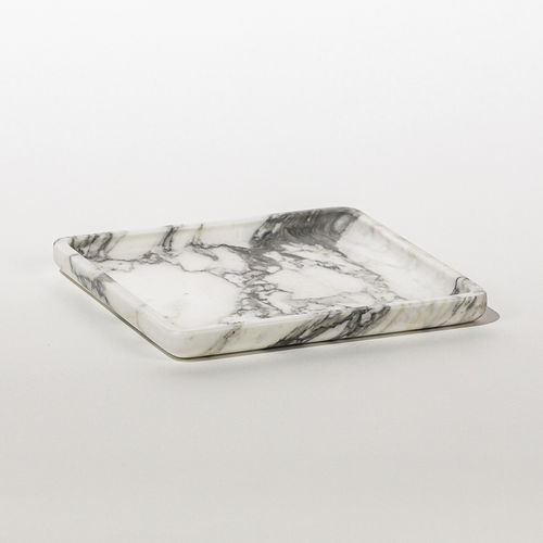 Коробка для карманных вещей из мрамора - SQUARE PLATE ARABESCATO - MAAMI HOME