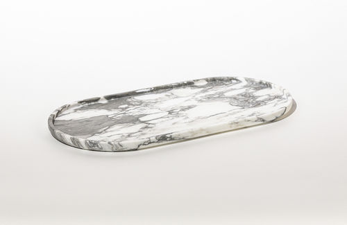 Поднос для обслуживания из мрамора - ROUND TRAY ARABESCATO - MAAMI HOME - для гостиничного номера / для ресторана / для гостиницы