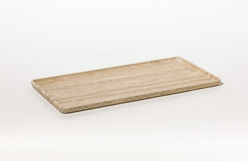 Поднос для обслуживания из мрамора - SQUARE TRAY TRAVERTINE - MAAMI HOME - для гостиничного номера / для ресторана / для гостиницы