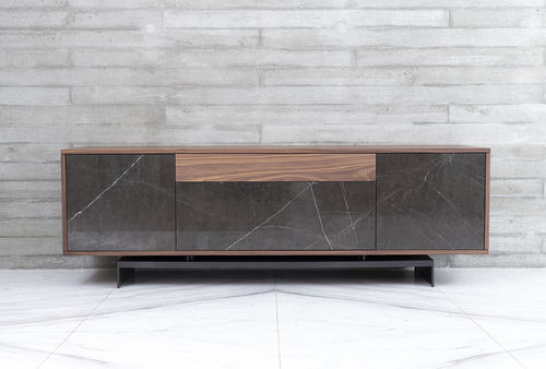 Современный буфет - GRAMMI S GREY KENDZO - MAAMI HOME - из орехового дерева / из фанерованной древесины / из мрамора