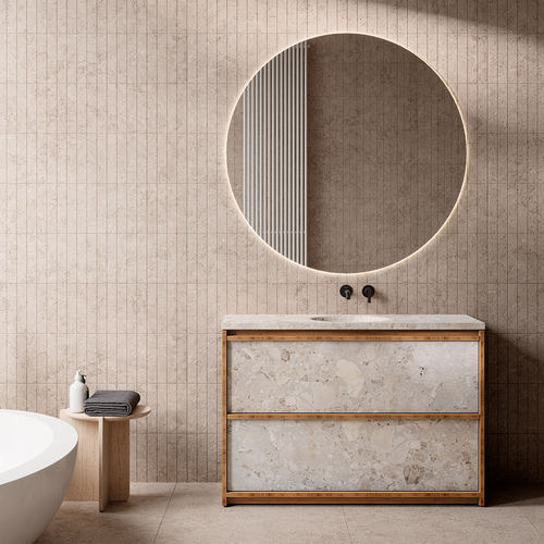 Напольная тумба под умывальник - NORDIC WOOD - MAAMI HOME - из бамбука / из мрамора / современная