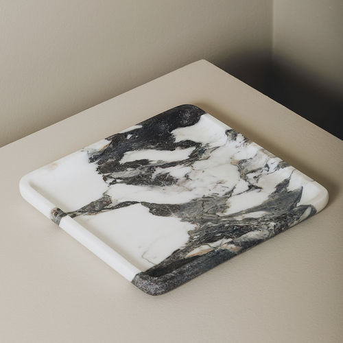 Коробка для карманных вещей из мрамора - SQUARE PLATE CAPRAIA - MAAMI HOME