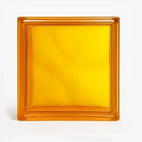 Квадратный стеклоблок - YELLOW CLOUDY - Karoistanbul - гладкий / для внутреннего пространства / для ванной комнаты