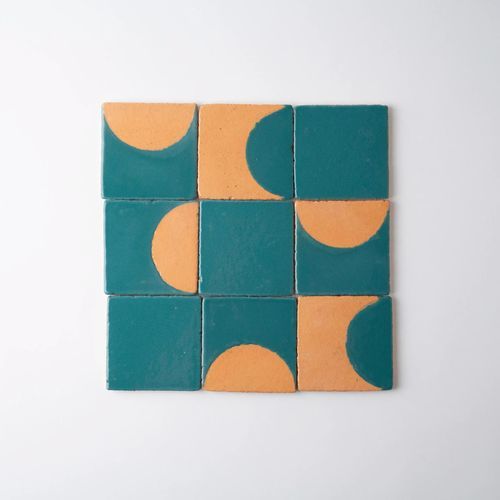 Плитка из глины - BEJ-MAT TURQUOISE 05 - Karoistanbul - глянцевая / матовая / для интерьера