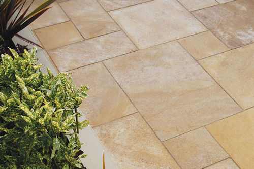 Плитка из песчаника - GOLDEN BUFF - classical natural Stone - очищенная / для наружного применения / напольная