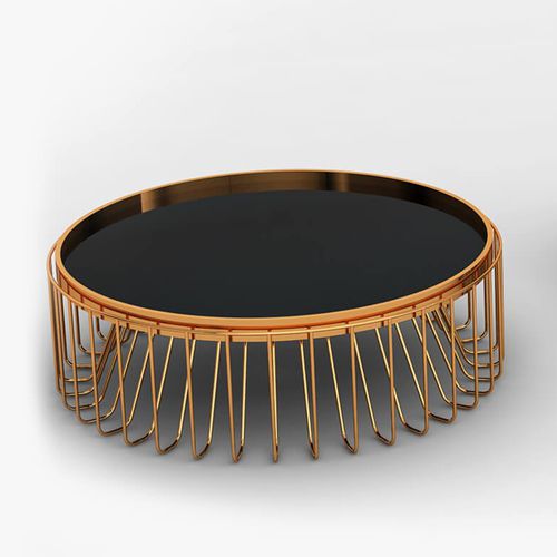Журнальный столик уникальный дизайн - VORTEX - Enne - из стекла / из металла / из мрамора