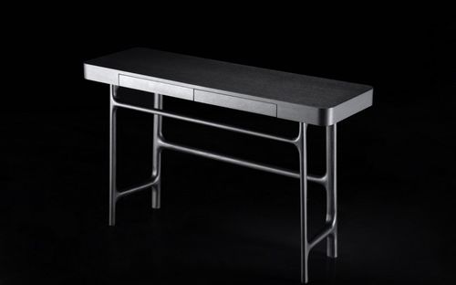 Современный стол-консоль - LETTO - Enne - из лакированного металла / прямоугольный / для бытового использования