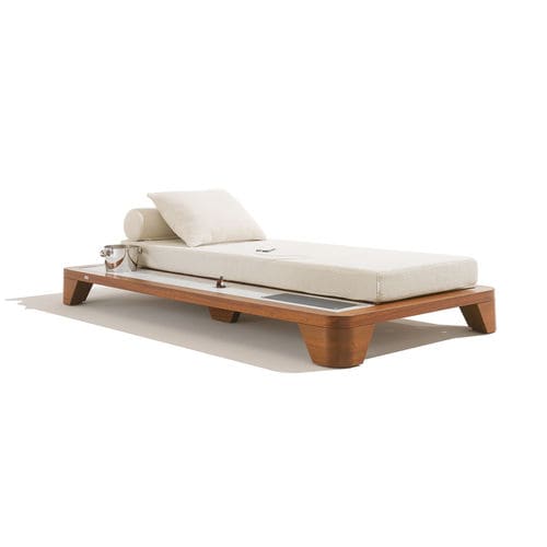 Современный полудиван - Grand Belvedere Daybed Single Edition - Seora - из ткани / из красного дерева / с основанием из красного дерева