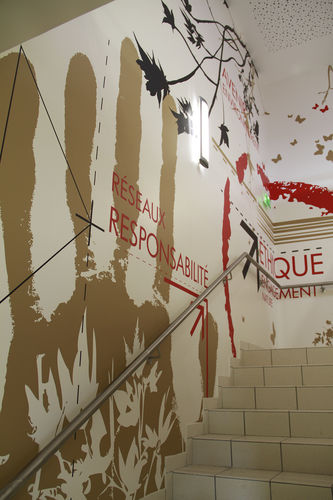 Настенная клейкая этикетка природа - COLIPOSTE CLERMONT FERRAND - Atelier d'Art Osmoze - Design & décoration murale - для организации / для общественных учреждений