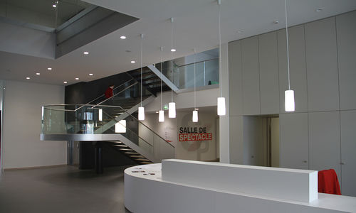 Настенная клейкая этикетка надпись - MÉDIATHÈQUE DRUSENHEIM - Atelier d'Art Osmoze - Design & décoration murale - для общественных учреждений / сигнальное обозначение